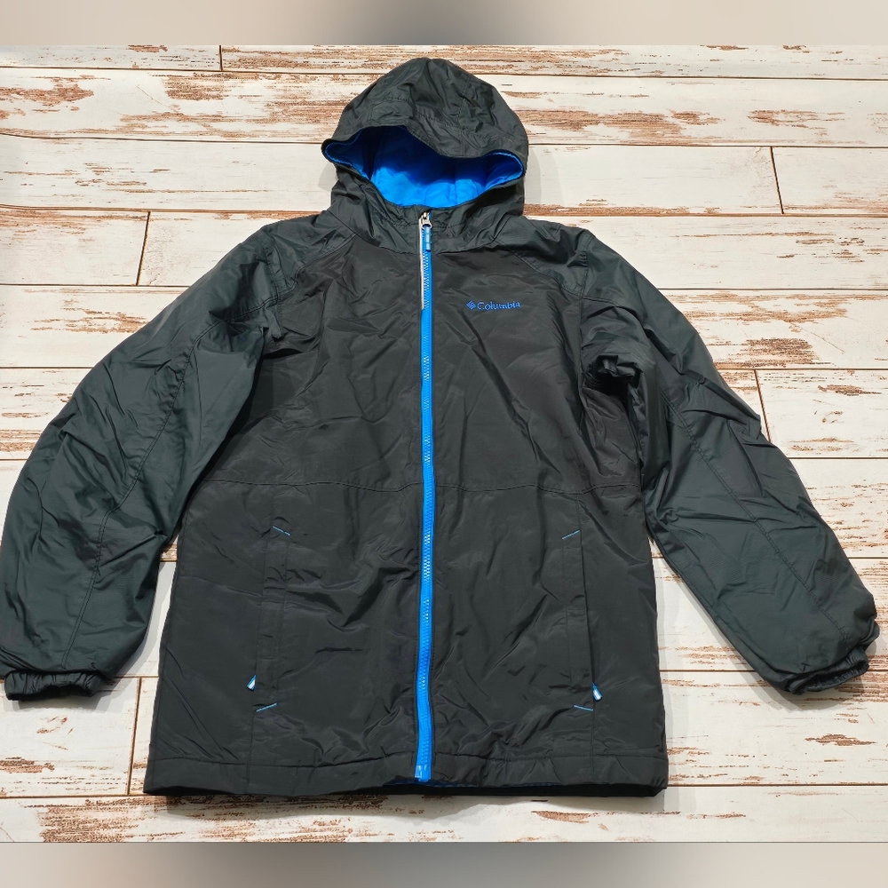 Columbia Therma Coil Black Jacket Warm Coat Boys L